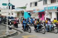 Protesta de motociclistas en Barranquilla 