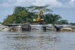 Desbordamiento del río Cauca en el sector de la Mojana Bolivarense
